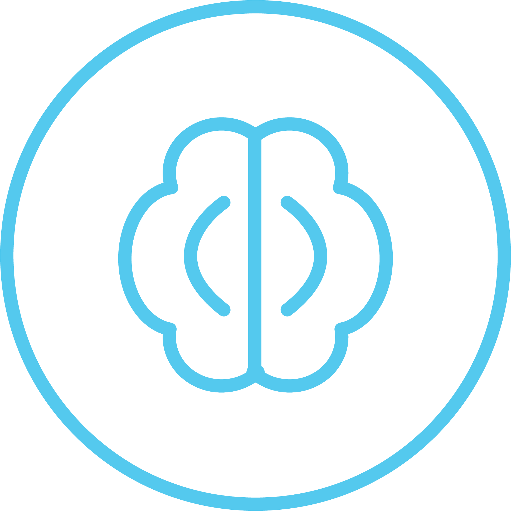 Icon of brain in transverse view