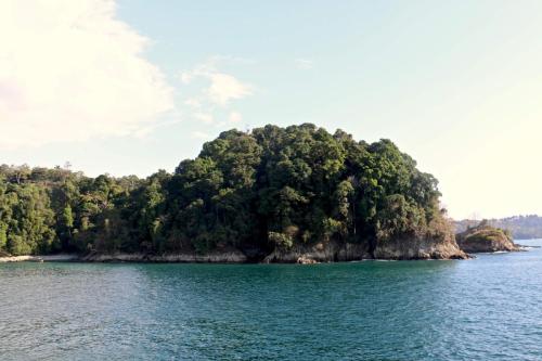 Beuatiful island view off the coast of Costa Rica